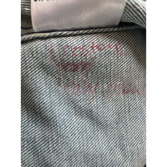 AG Adriano Goldschmied Denim Trucker Jacket Button Front Blue Jean Womens Small - Picture 7 of 8